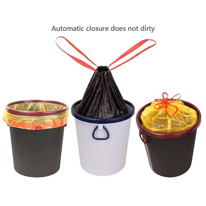 5Rolls Household Compostable Biodegradable Plastic Garbage Trash Bin Bags with Drawstring