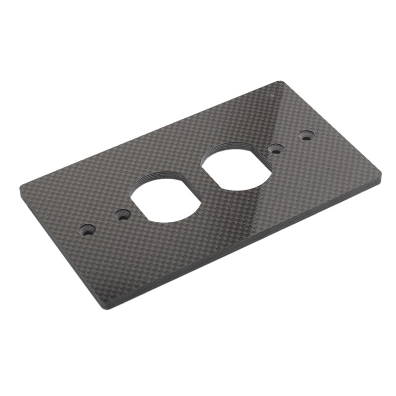Hifi Carbon Fiber AC Power Duplex Receptacle Wall Socket Outlet Cover Plate Wall Ferrule Power Socket Panel: Default Title