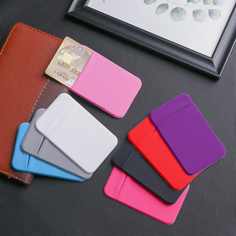 1PC Cellphone Pocket Stick Adhesive Credit Card Wallet Elastic Stretch Sticker Pocket Case Cover Mobile Phone Accessories