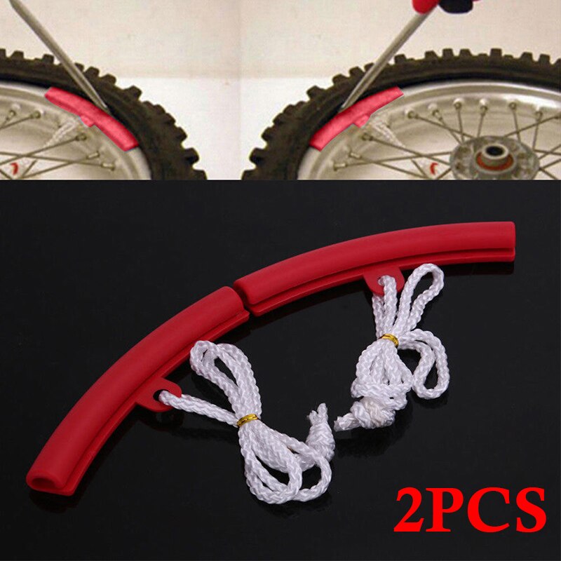 Borde Flexible Protector de neumático de coche rueda que cambia de protección Rojo 2 uds Kit