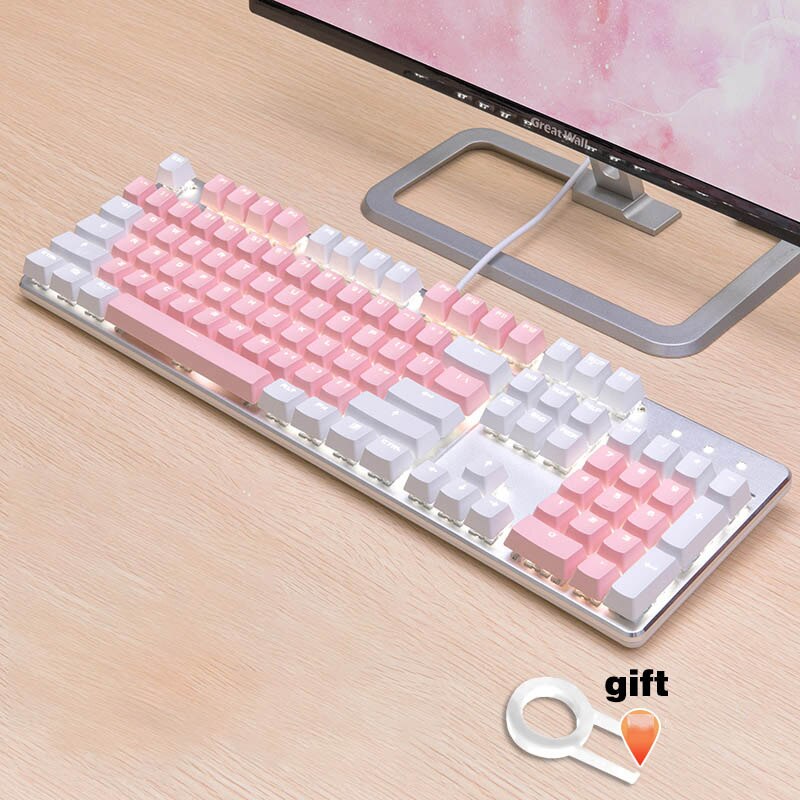 PBT w języku angielskim Languag108 Keyscaps klucze różnorodność kolorów wyborów dla Cherry klawiatura mechaniczna mx nakładka na klucz przełączniki: ABS white Powder
