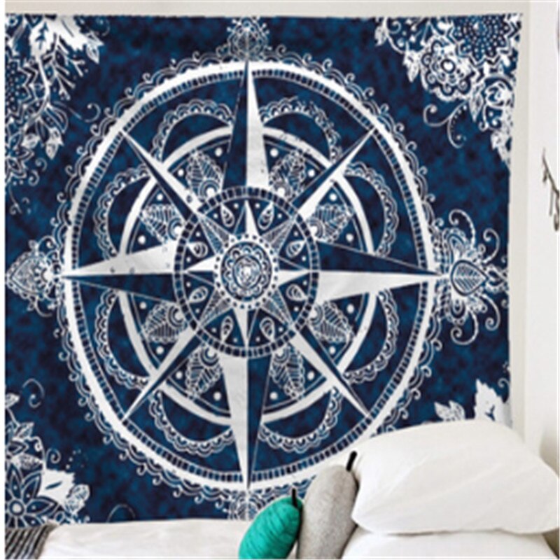 Mandala Tapestry Wall Hanging Boho Decor Wall Cloth Tapestries Psychedelic Hippie Night Moon Tapestry Mandala Wall Carpet: Buff