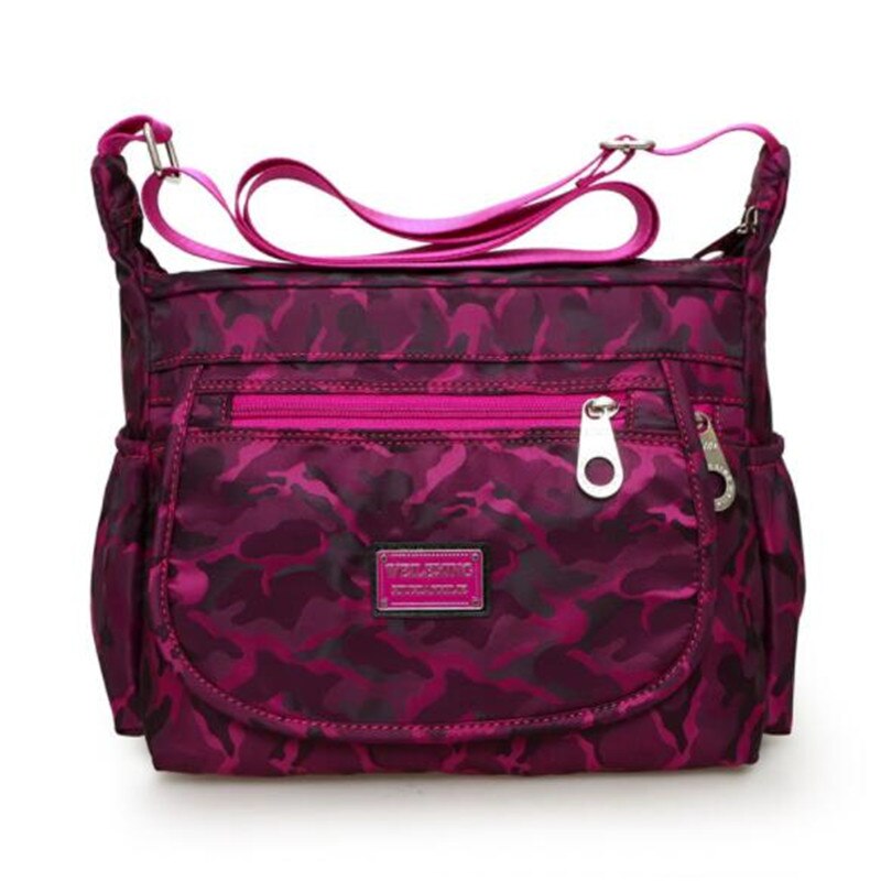 Goede Dames Schoudertas Dames Tassen Dames Mode Nylon Messenger Waterdichte Hoge Capaciteit Tassen: rose red