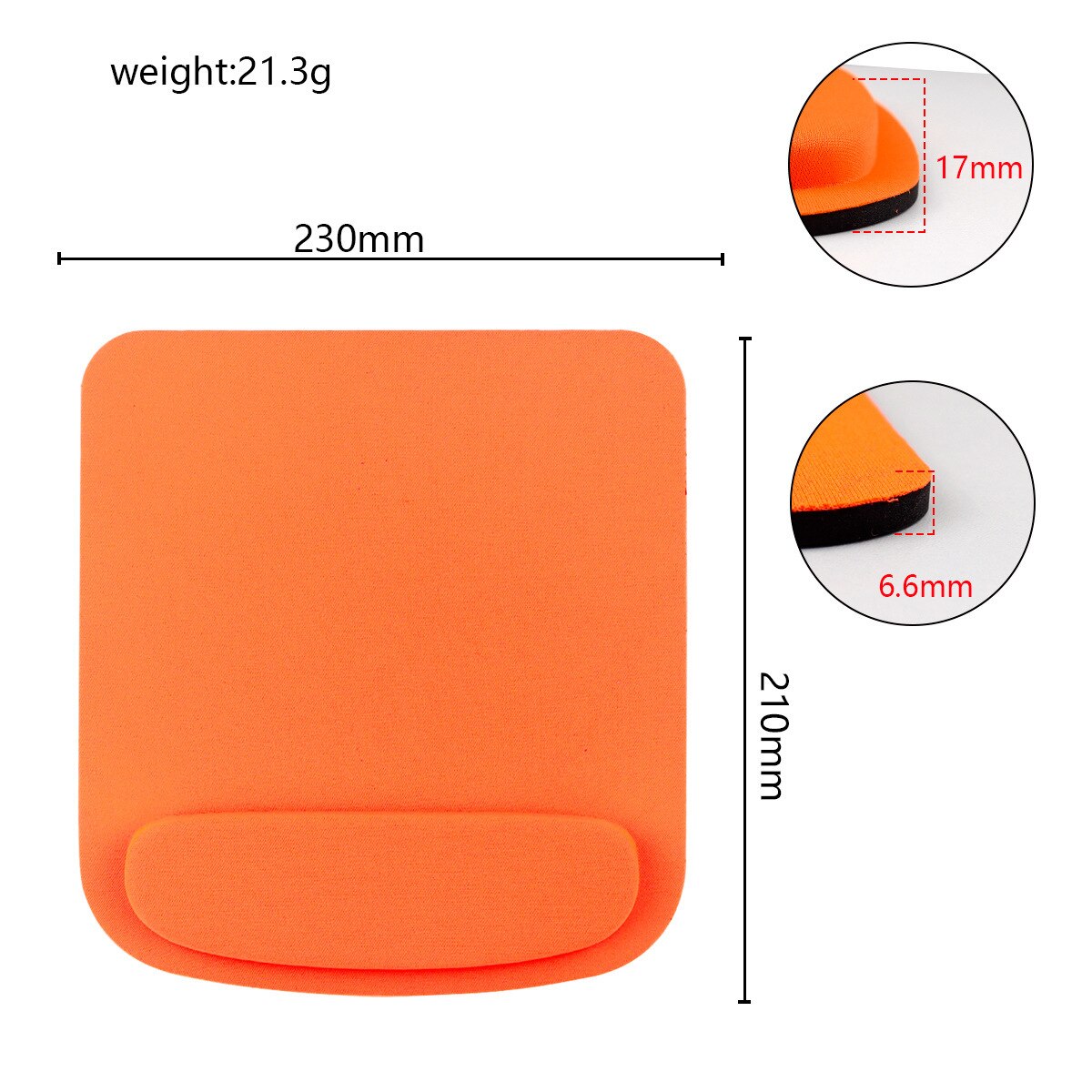 Muismat Comfortabele muismat Zachte ergonomische muismat Pols Antislip Polssteun Ondersteuningsmat Computermuismat voor laptop PC: Bruin