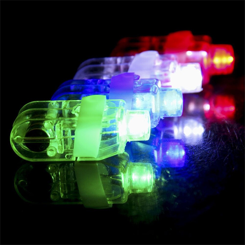 10Pcs Led Light Up Knipperende Vinger Ringen Glow Party Gunsten Kids Kinderen Speelgoed Party Concerten Moet-Hebben Elektronische speelgoed Voor Kinderen: Default Title