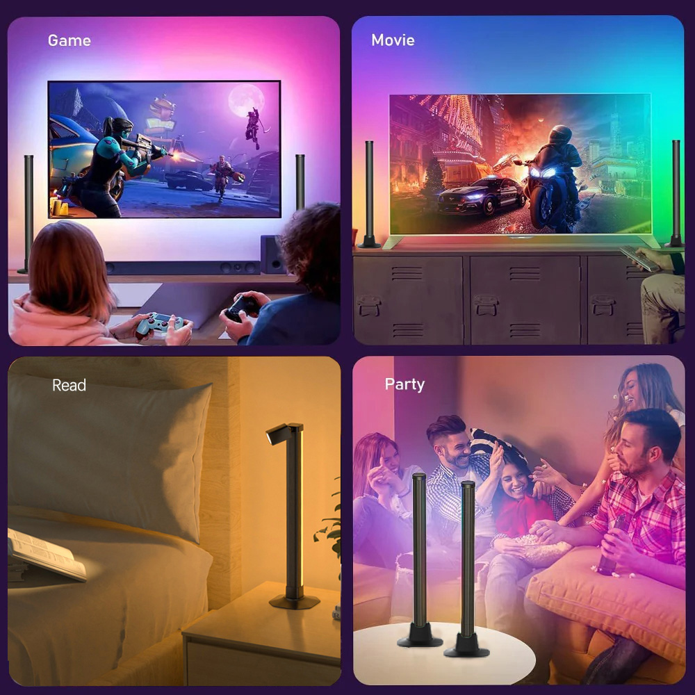 Lampa biurkowa Bluetooth RGB robić nauki/czytania/pracy/gier Bluetooth nastrojowe oświetlenie lampki nocne ochrona oczu światło bar