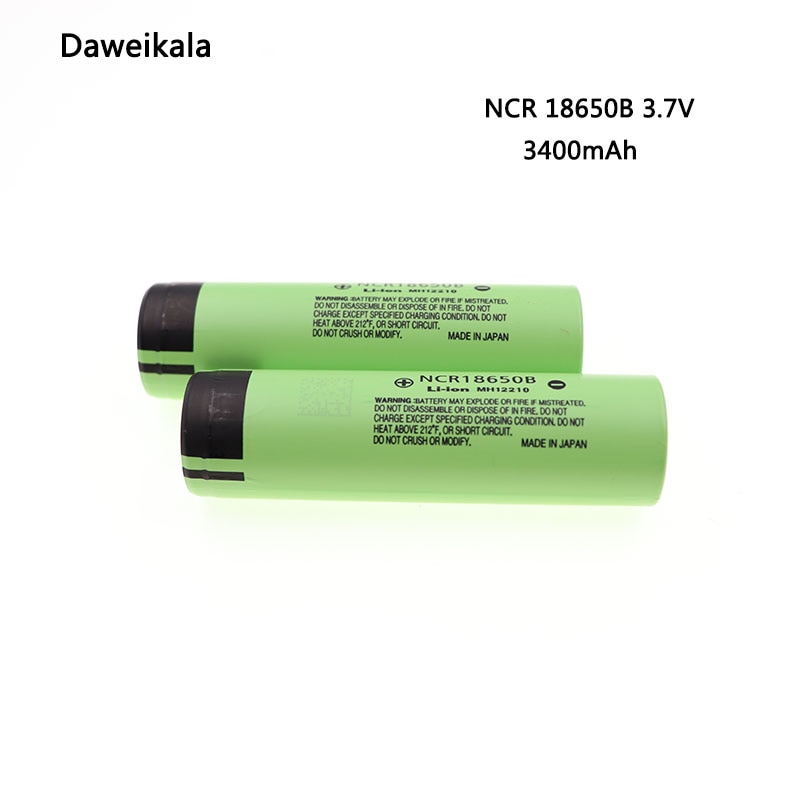 Daweikala Voor Originele Japan Invoer 18650 Batterij NCR18650B 18650 Oplaadbare Li-Ion Batterij 3.7V 3400 Mah +