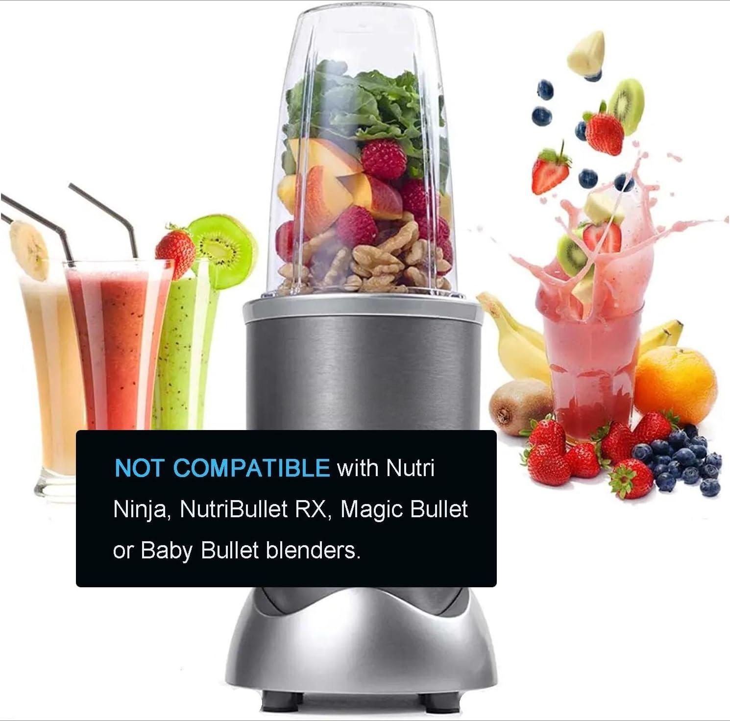 Rubberen mesjes en bovenste basisuitrusting met schokdemper voor NutriBullet 600W 900W blender NB-101B NB-101S NB-201 (1 set)
