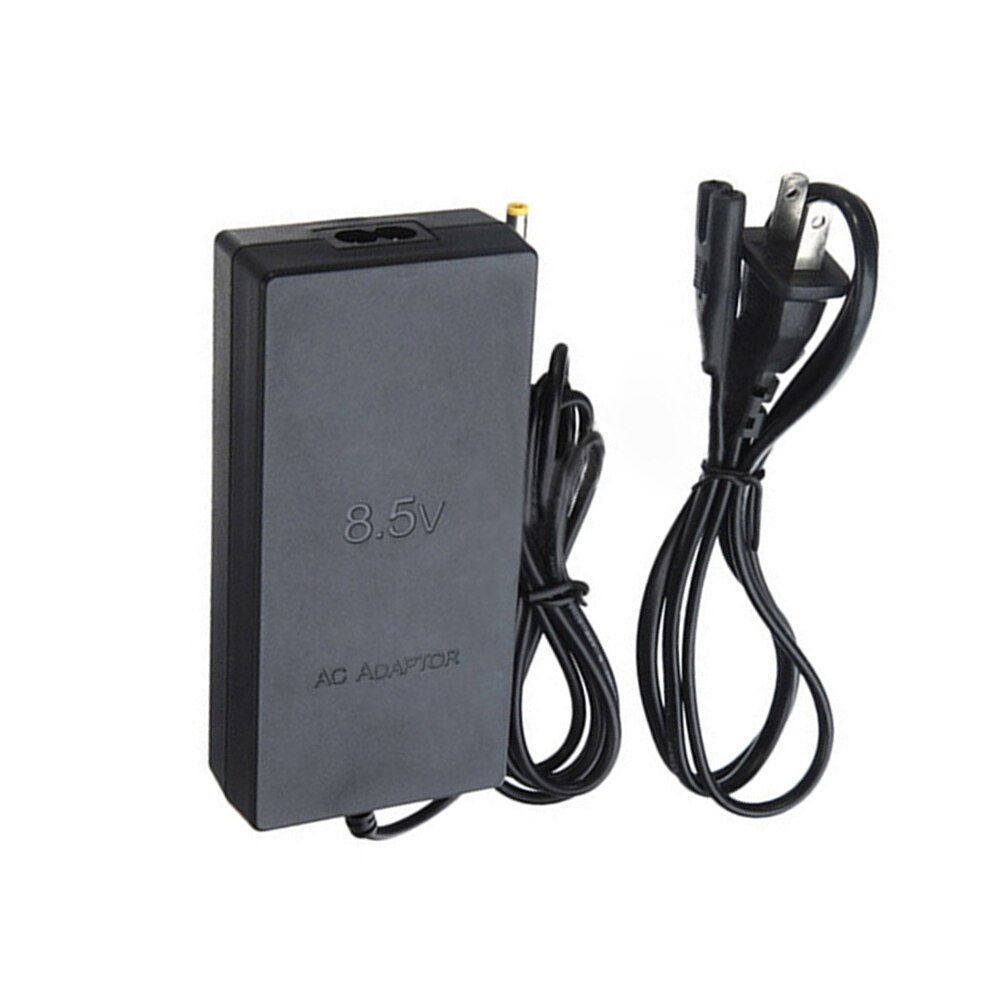 Us plug ac adapter laddare sladd kabel strömförsörjning för  ps2 konsoler slim svart