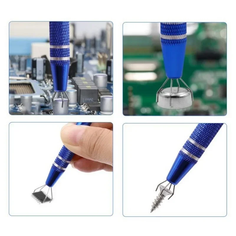 IC Chip Auszieher Elektronische Komponenten Teile Greifer Fänger Schraube Pflücker Metall Greifer Reparatur Hand Werkzeuge Pinzette wählen hoch Werkzeug