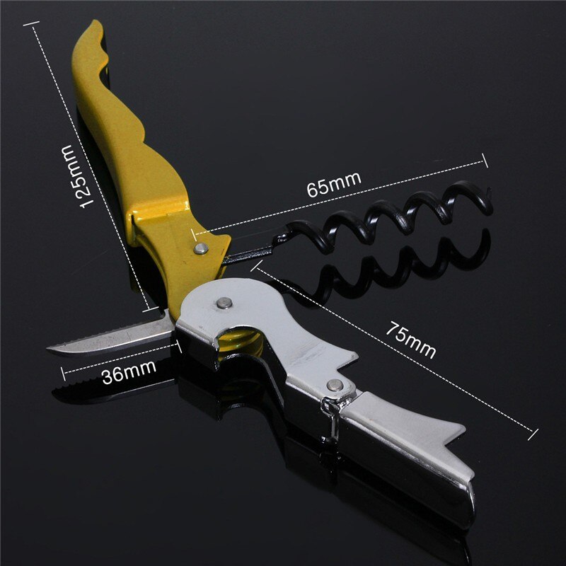 Eenvoudige Wijn Opener Fles Rvs Wijn Schroef Corkscrew Openers Metal Wijn Stopper voor Fles Sealer Bar Gereedschap