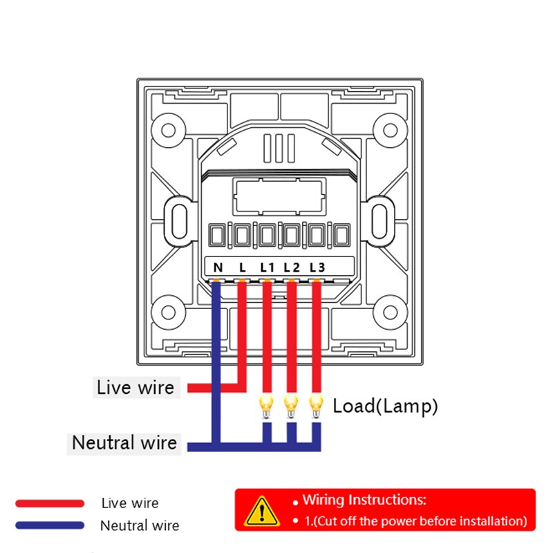 Milfra Wifi commutateur intelligent fil neutre requis verre tactile contrôle de téléphone vocal ue interrupteur mural pour Google Alexa Tuya vie intelligente