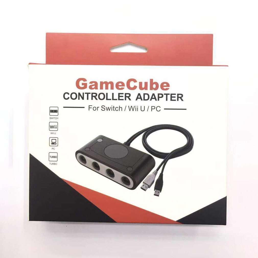 3 In 1 4 Poorten Voor Gc Cube Game Controller Converter Adapter Voor Nintend Wii U Schakelaar Pc Usb Adapter met Home Turbo Functie