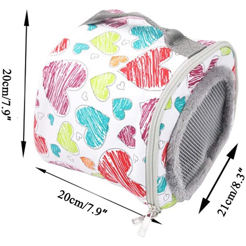 Transportador de bolsa de Hamster, bolsas de transporte de mascotas para hámster y otras mascotas pequeñas, bolsa de transporte de viaje portátil al aire libre transpirable