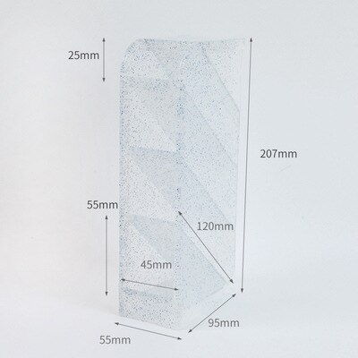 Large Capacity Desk Pen Holder Plastic Desk Organizer Pencil Makeup Storage Box Desktop Office Pen Pencil Holder Stand Case: touming white