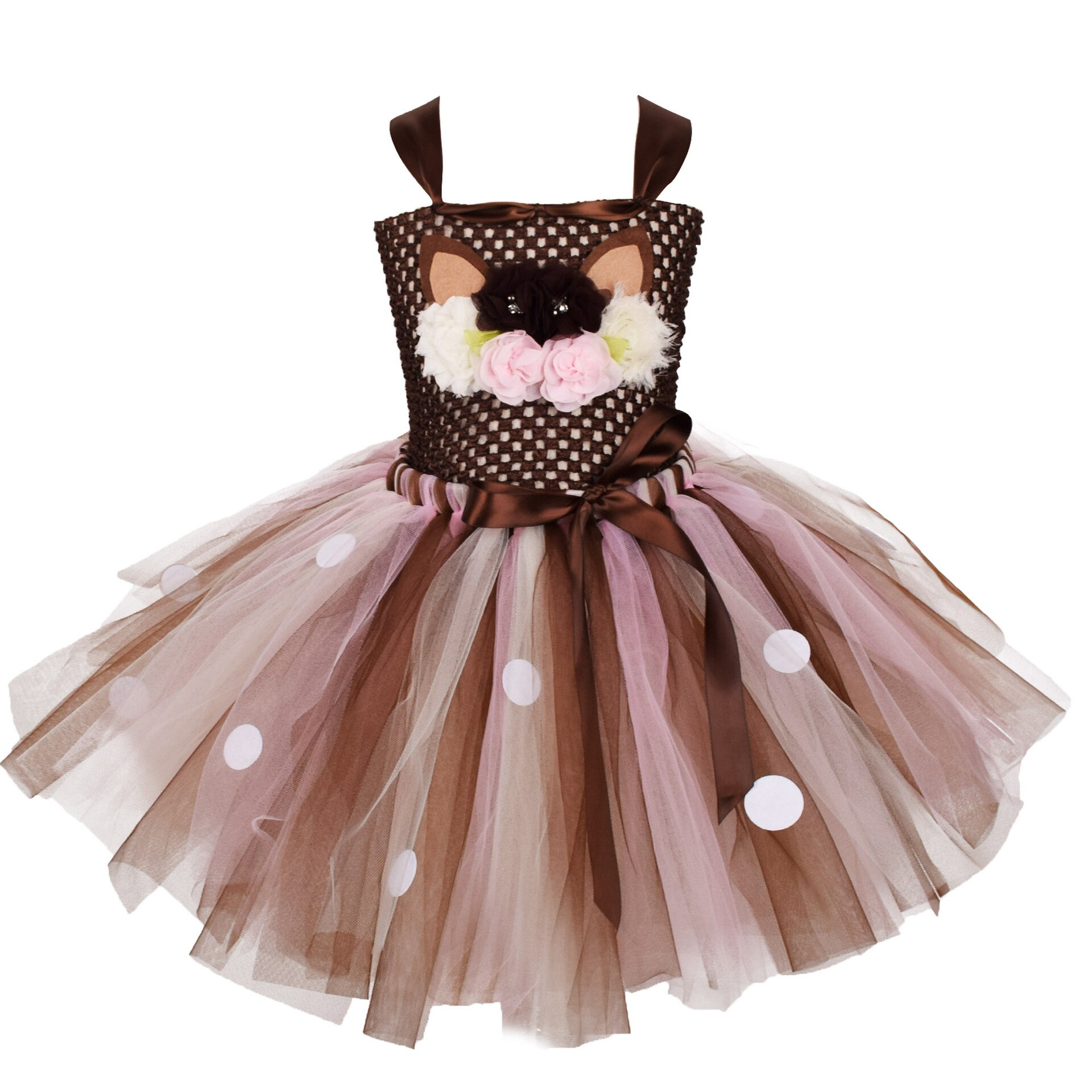 Cartoon Herten Bambi Tutu Jurk Kerst Kinderen Mesh Prinses Jurk Halloween Cosplay Kostuums Jaar Cadeau Voor Meisjes