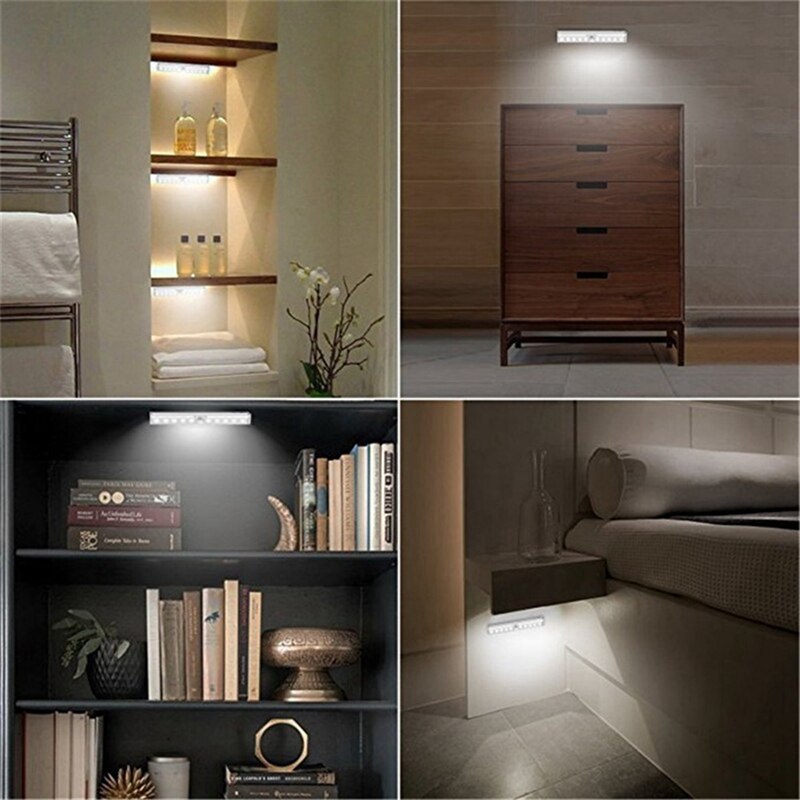 Closet Light, USB Rechargeable Motion Sensor Light, Portable Night Safety Light, for Stairs, Wardrobe