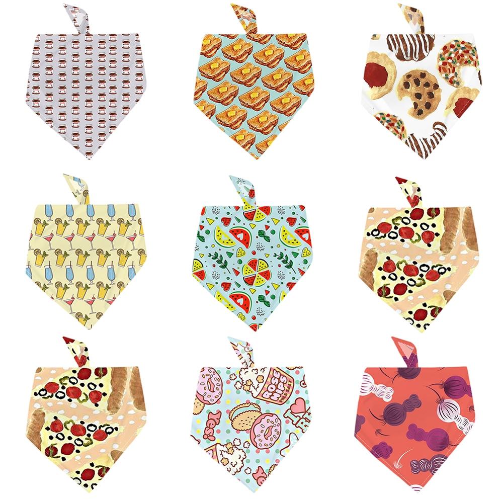 animal de compagnie chien chat Bandana collier foulard Triangle cou écharpe salive mignon dessin animé modèle doux tissu accessoires pour animaux de compagnie fournitures