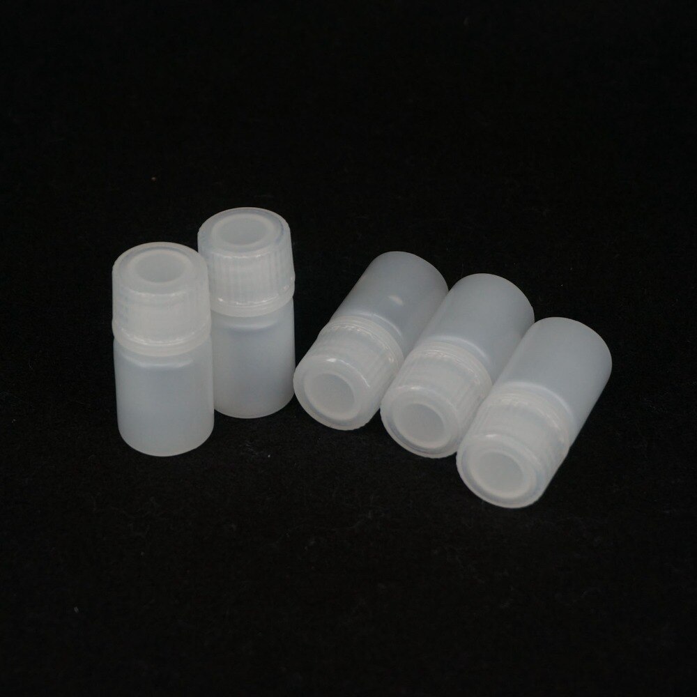 Lot5 5ml-500ml White PP Plastic Cylindrical Chemical Container Reagent Bottle