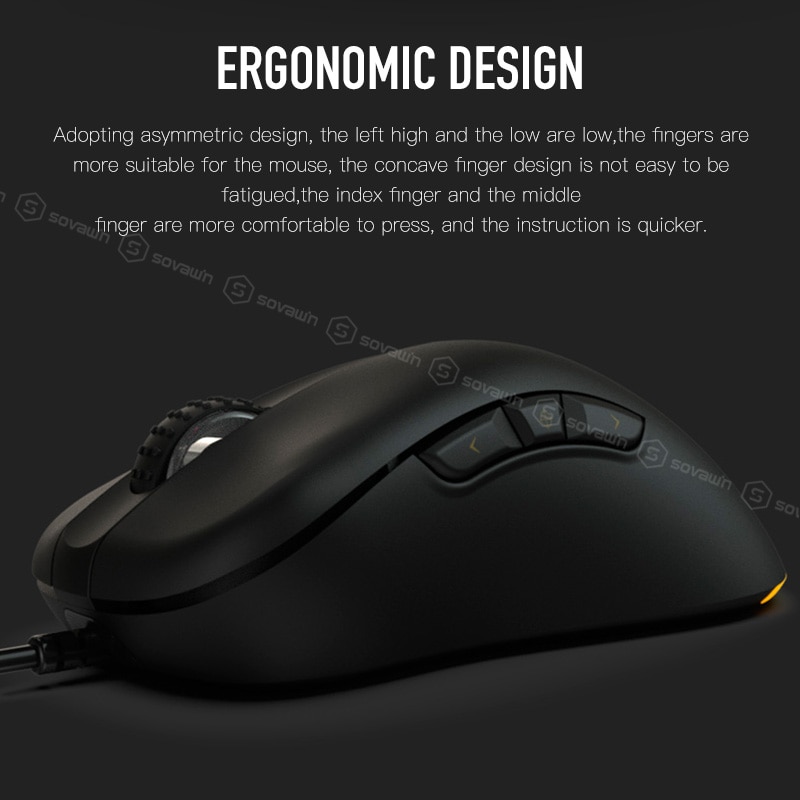 Original Motospeed V100 Wired Optical Gaming Mouse RGB Light Esport Game Computer Mouse USB 6200DPI for PC Laptop