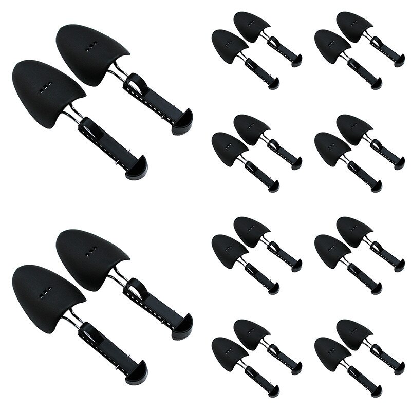 10 Pairs Adjustable Plastic Shoe Support Black Shoe Tree for Men Shoe Racks Sports Casual Shoes Expander to Prevent Deformation