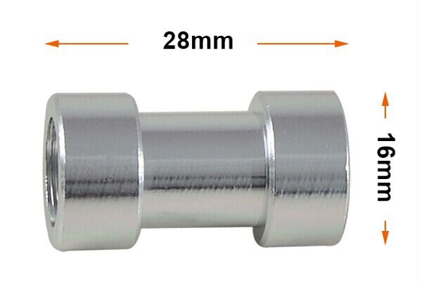 3 in 1 metall 1/4 "  -1/4 " skrue  to 3/8 " spigot stud convert adaptersett for speilreflekskamera stativ