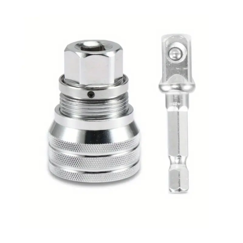 Regulowany uniwersalny klucz nasadowy 10mm-19mm uniwersalne narzędzia nasadowe robić klucza dynamometrycznego z grzechotką napędową 3/8" i wiertarki elektrycznej: Czerwony kolor