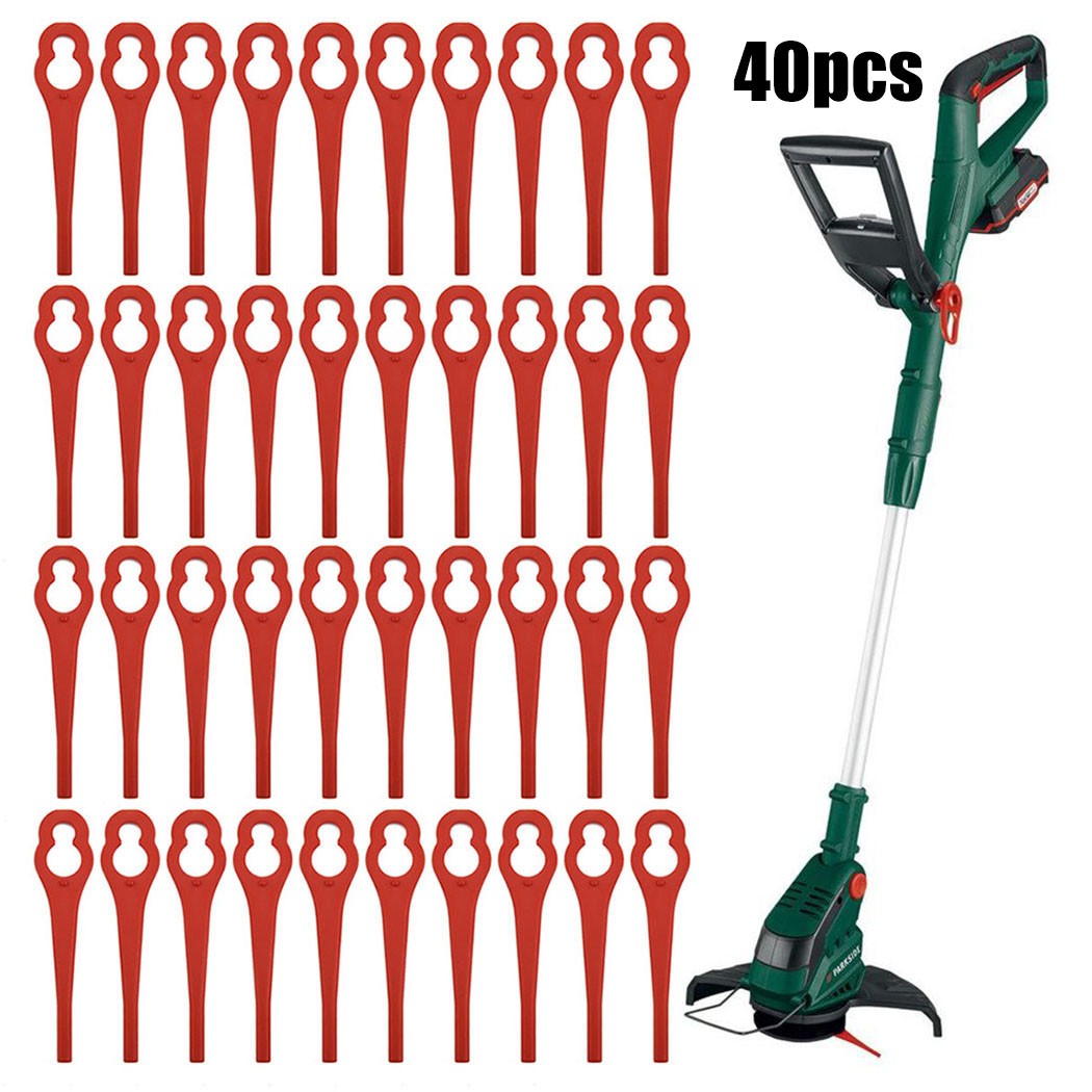 40pcs Plastic Blades For Parkside PRTA 20-LiA1 LIDL IAN 311046 91099406 Cordless Grass Strimmer Spare Blades