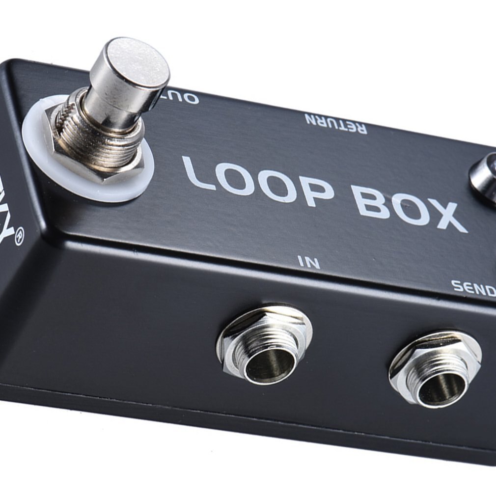 Portable Guitar Effect Pedal Compressor Booster Distortion Overdrive Fully Analog True Bypass DC 9V 1A Adapter 5 Way Cable