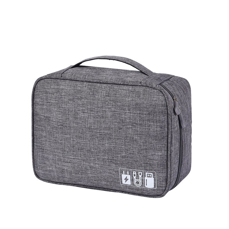 Travel Waterproof Electronic Organizers Bag Large Capacity Digital Pack Bags Travel Accessories: gray