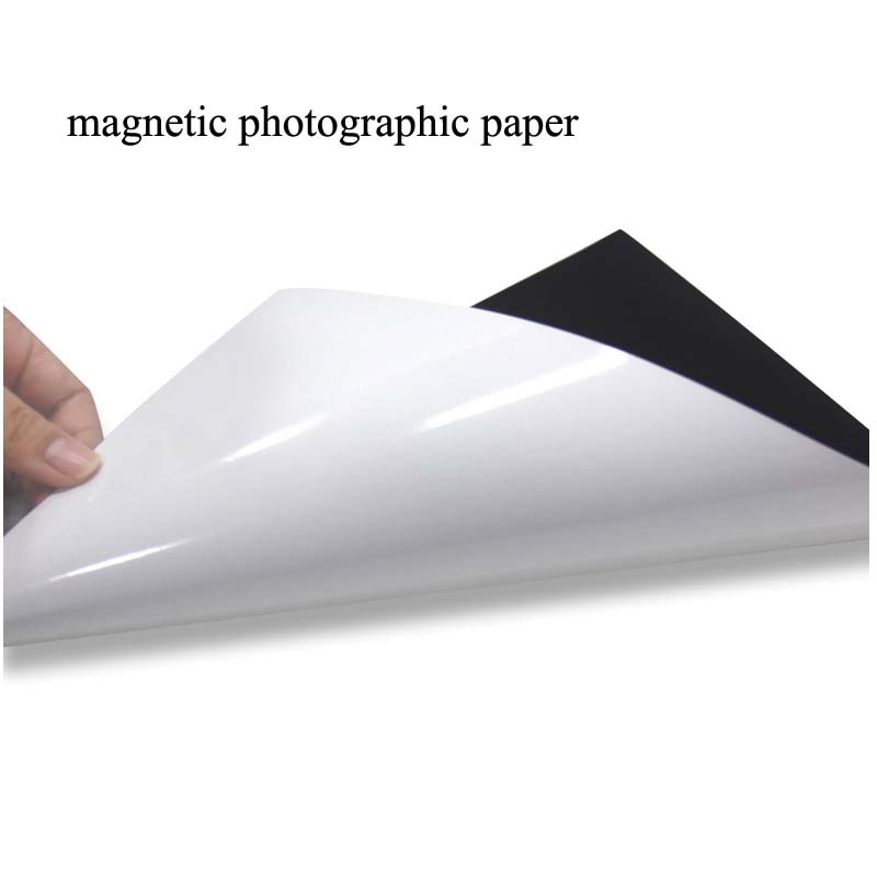 Magnetisk fotografisk papir  a4 4r magnetisk lim blekkskriver utskrift fotopapir glanset klistremerker gjør-det-selv kjøleskap magnet