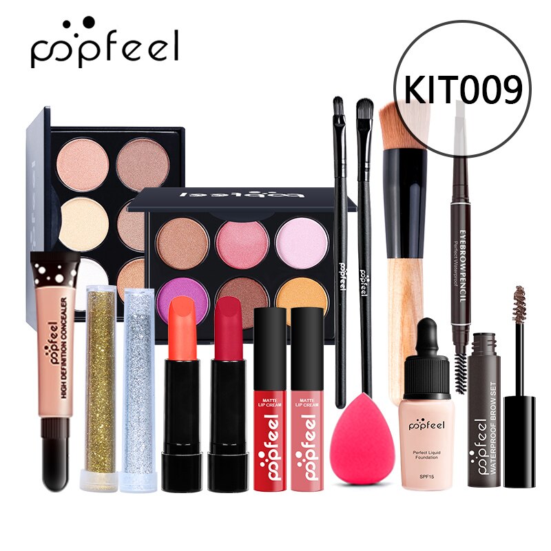 POPFEEL makeup set female beginner student novice full set of light makeup box cosmetic combination: KIT009
