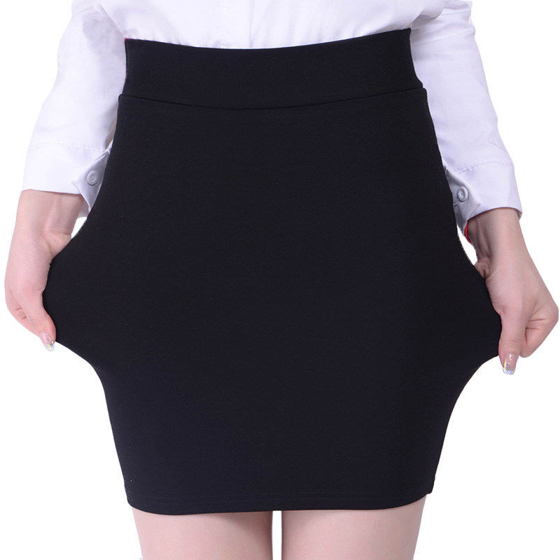 Rokken Vrouwen Zwart Pakket Hip Elastische Taille Kokerrok Slanke Dame Kantoor A-lijn Plus Size 3XL Elegante Chic Comfortabele Trendy