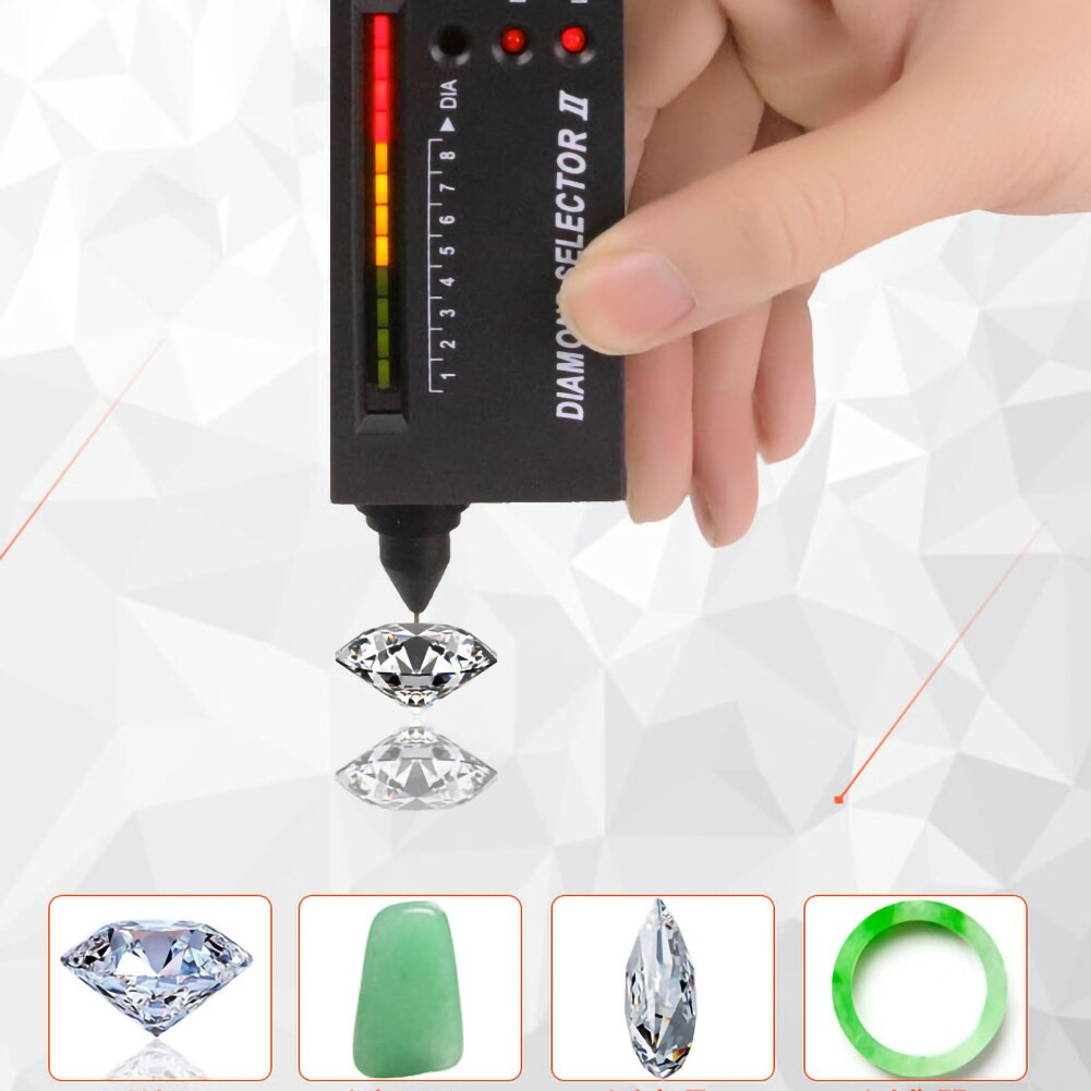 Diamant Tester Indicator Gemstone Selector Ii Gems Led Indicator Sieraden Test V2 Hoge Nauwkeurigheid Gem Watcher Tool Test Pen