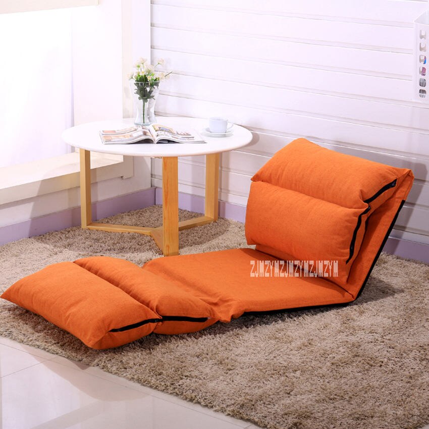 SF002 Comfortable Lazy Sofa Bed Folding Chair Bed Multifunctional Living Room Tatami Chair 6-Gear Adjustment Chair Bed: C