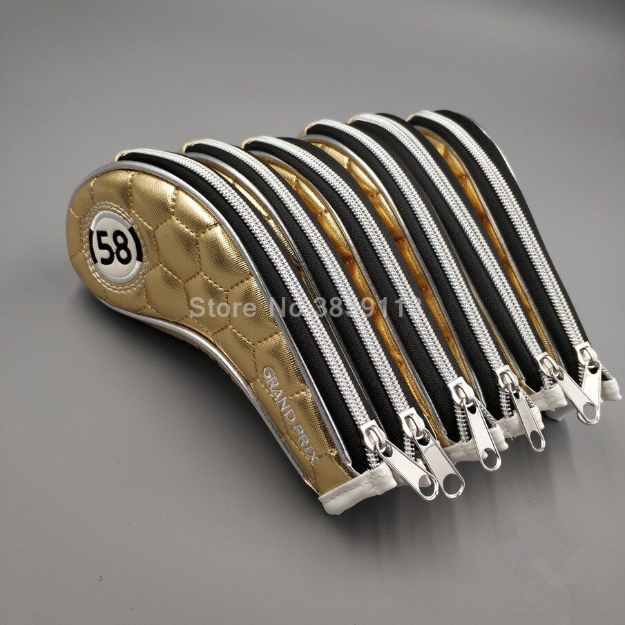 1PC Zipper Golf Wedge Head Cover Grand Prix Sand Wedge Set Headcover 50 52 54 56 58 60DEG For Man Women
