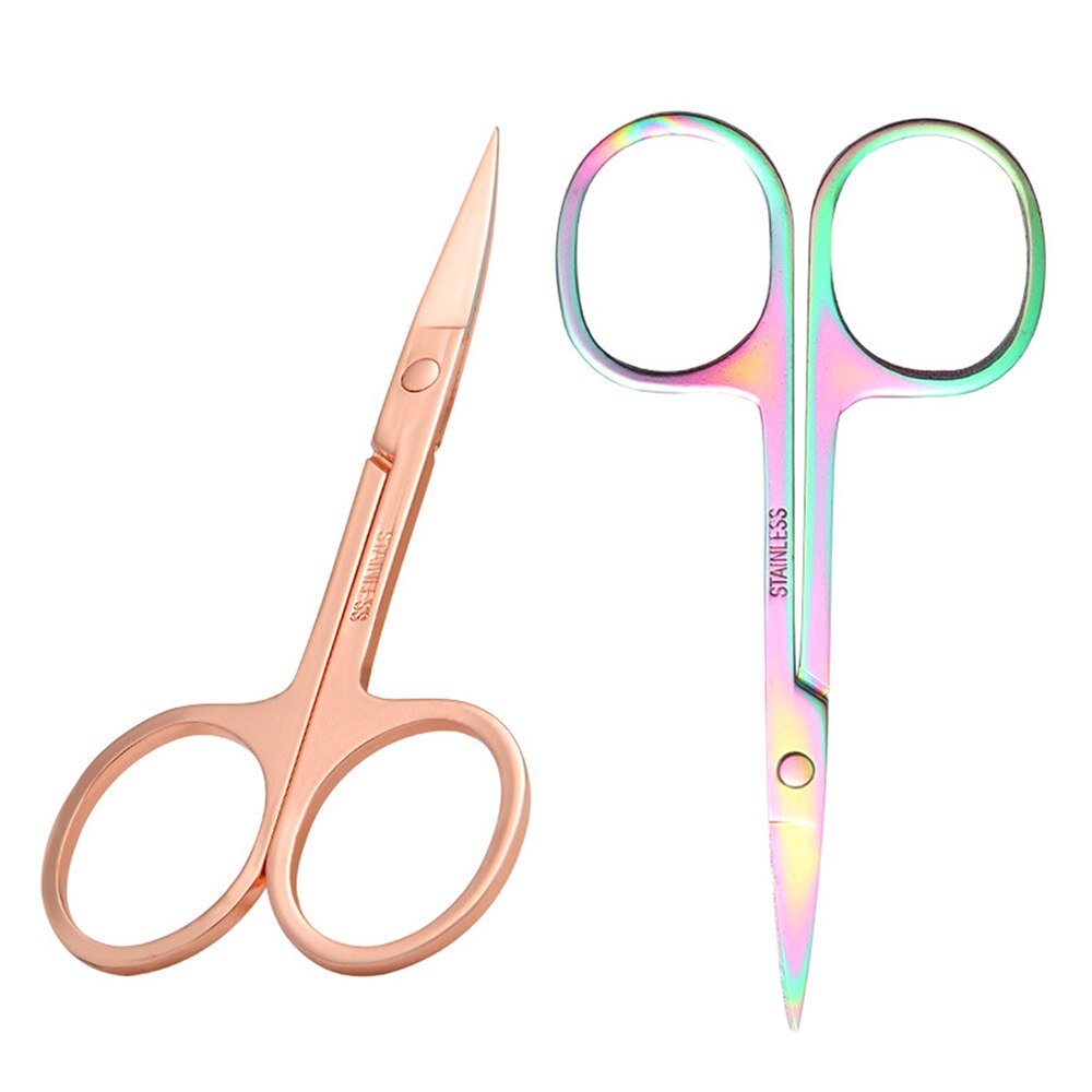 Wenkbrauw Schaar Gebogen Mes Professionele Roestvrij Staal Manicure Precisie Trimmer Wenkbrauw Wimper Hair Remover Tool Make-Up