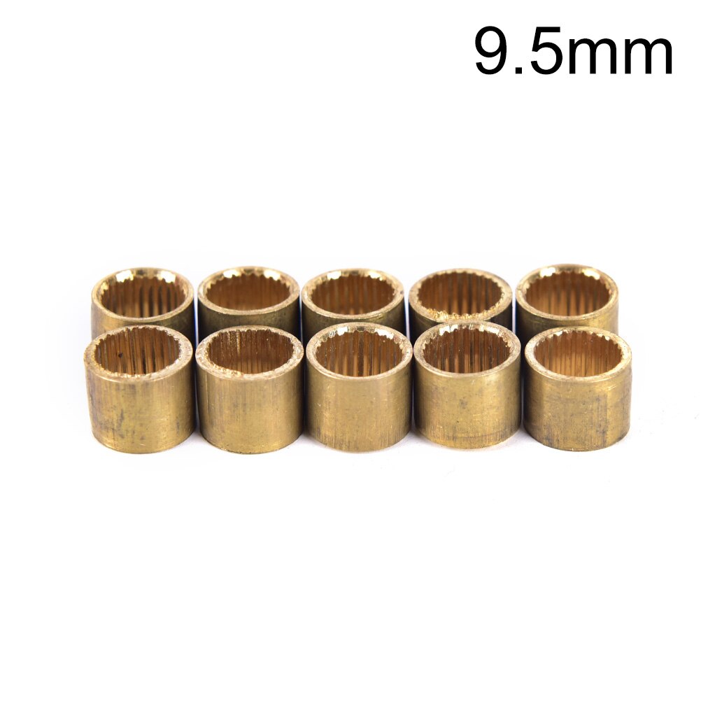 10 stuks/partij biljart snooker koperen ferrule messing snooker poolkeu ferrules keu reparatie gereedschap accessoires 9mm 9.5mm 10mm