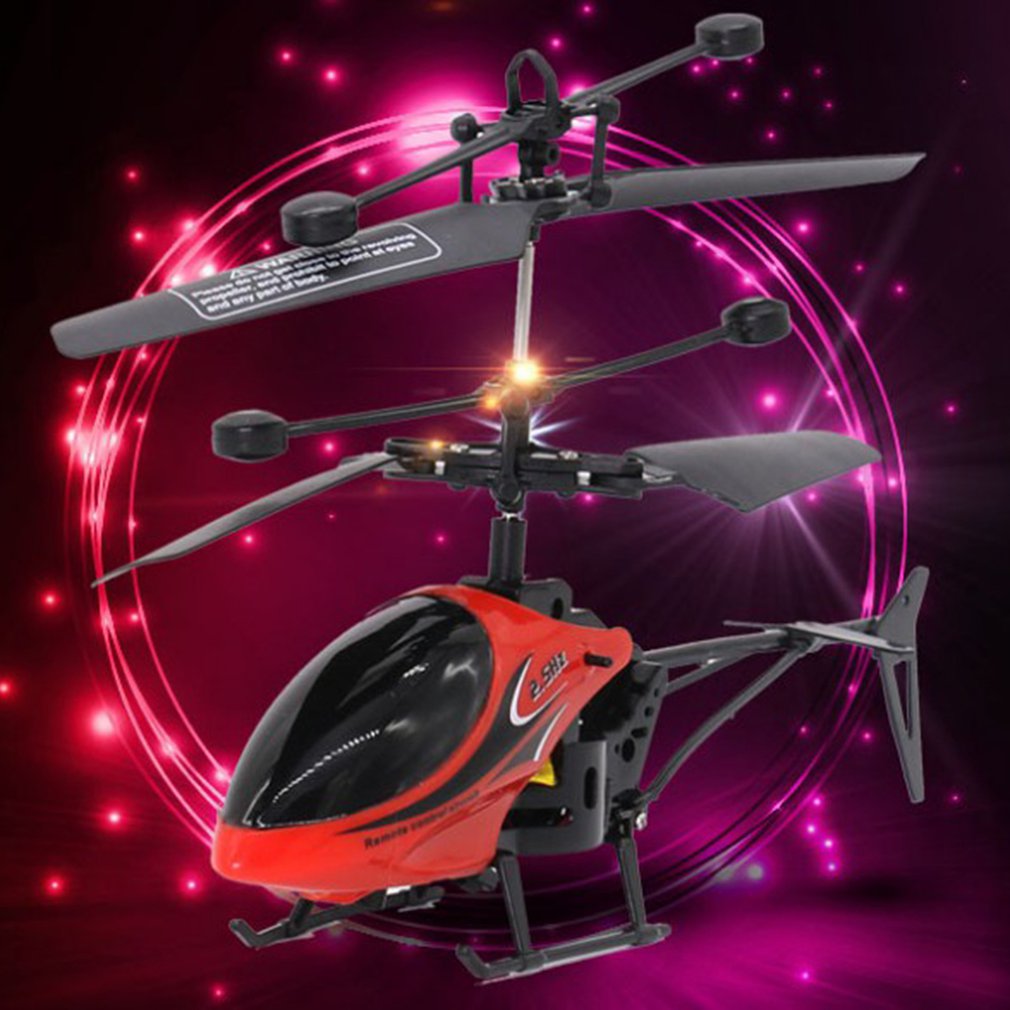 Children's Model Toy Two-way Remote Control Helicopter with Light -resistant Kids' Helicopter Toy 3 Colors Available: Red