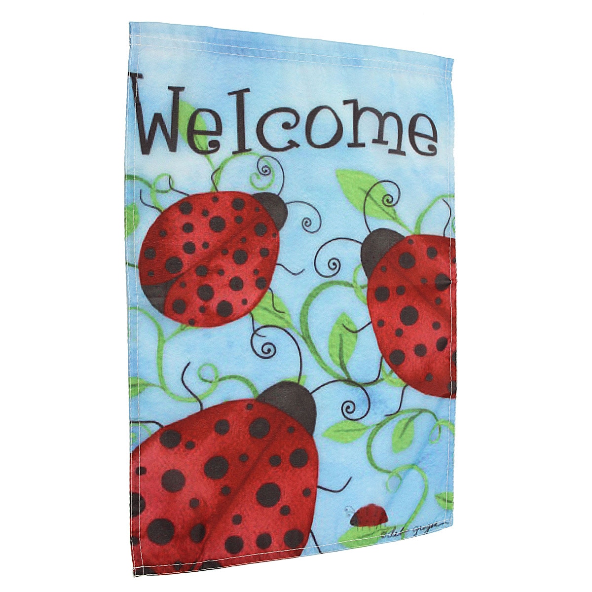 45X30cm Ladybirds Welcome Flags Garden Yard Banner Christmas Display House Indoor Outdoor Decoration