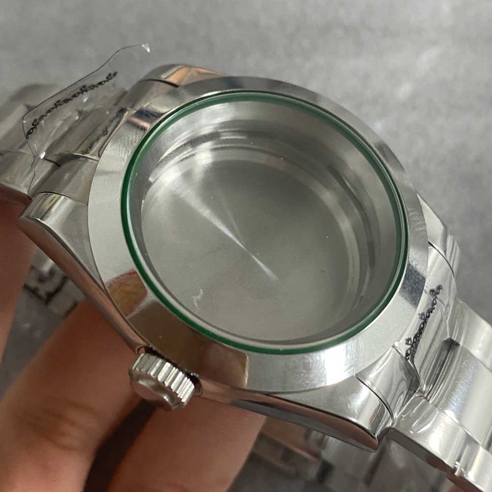 39mm Uhren Zubehör Bausatz Uhr fallen + Edelstahl Band Getriebe Saphir Glas passen NH35/ NH36 Bewegung für männer