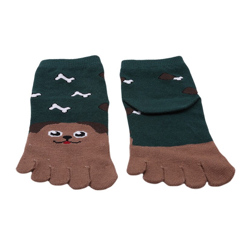 noël nouvel an Kawaii enfants chaussettes coton Animal 3-12 ans garçons filles chaussettes orteil chaussettes pour enfants cinq doigts chaussette