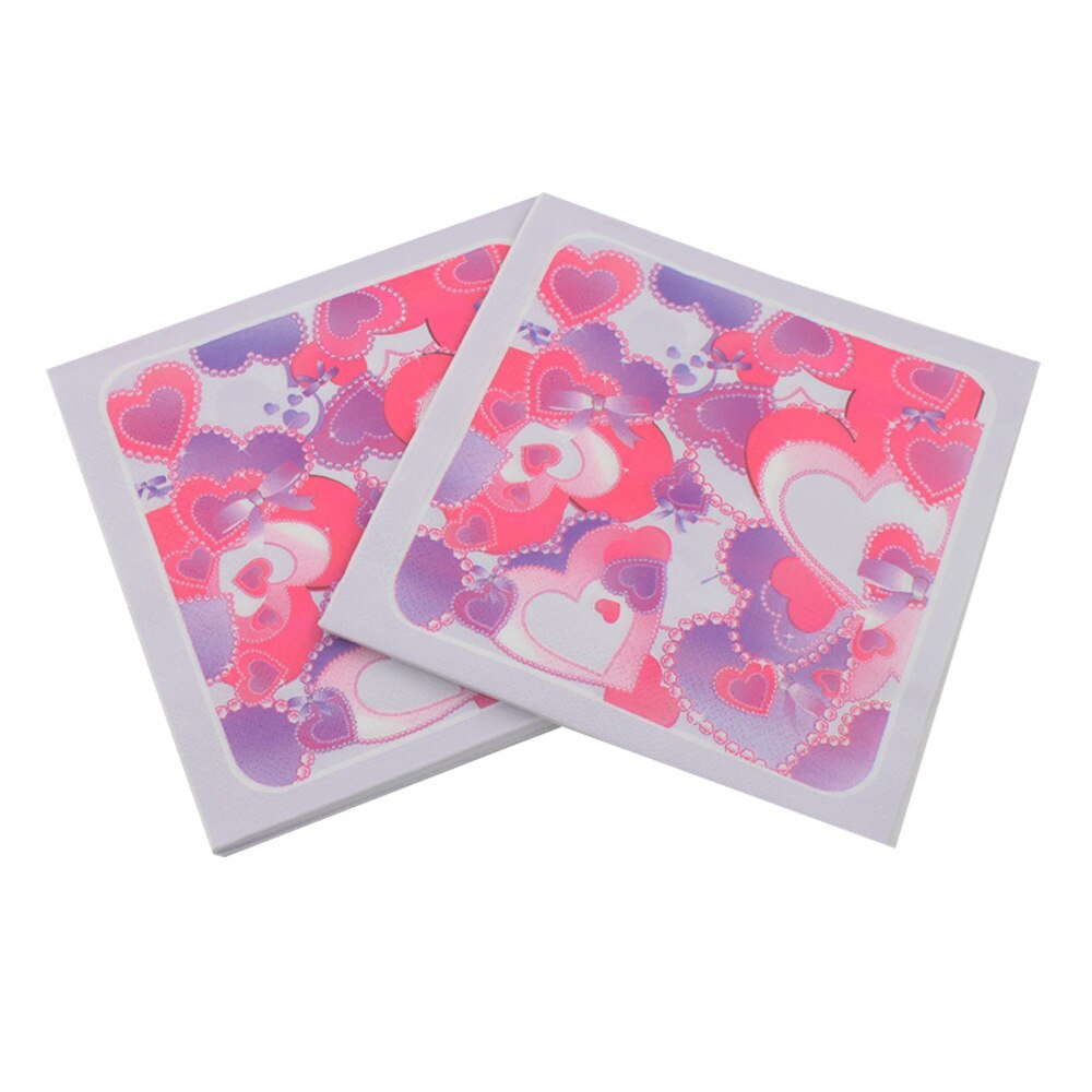 Liefde Hart Tafel Papieren Servet Voor Valentijnsdag Сервировочная Салфетка I Love U Tissue Handdoek Verjaardagsfeestje Bruiloft Decoratie: L
