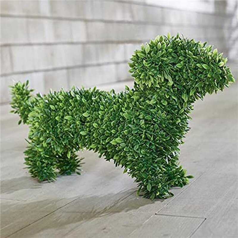 Sculpture topiaire de chien pierreries, décoration de jardin pour animaux de compagnie
