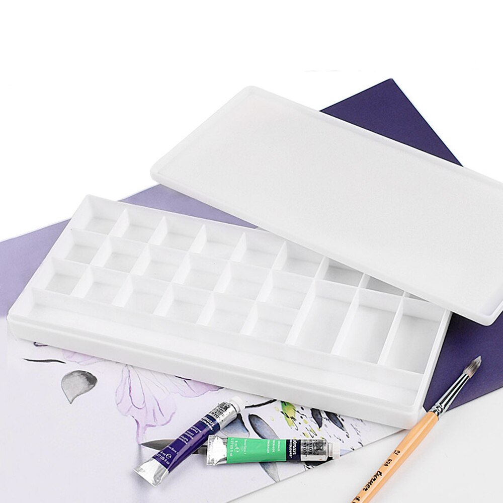 Paleta cuadrada de plástico caja de pintura Gouache suministros de oficina