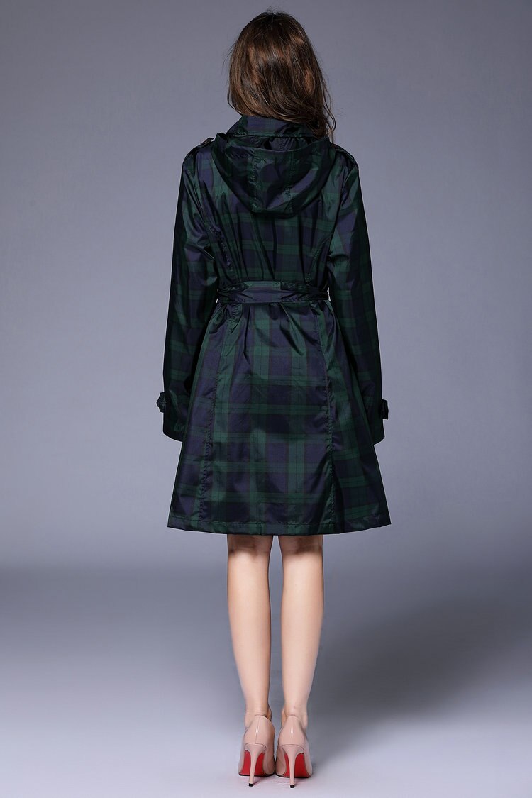 Waterproof raincoat women Jacket Outdoor Windproof Poncho Outwear Impermeable Hoodies lattice Raincoat lady Rain Coat Rainy