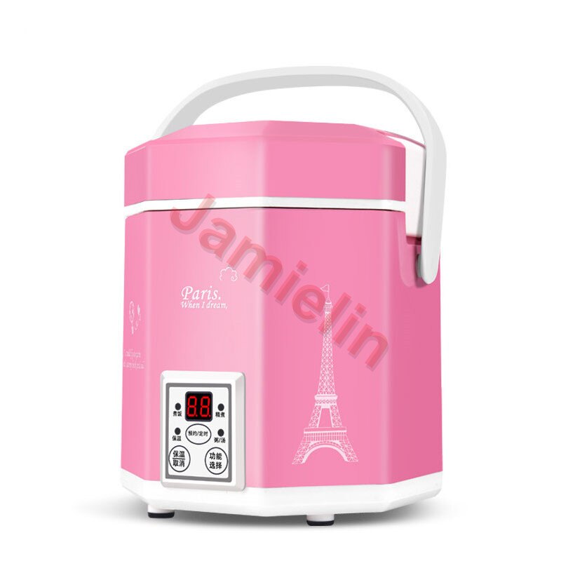 Jamielin elektrisk varmebeholder mini riskoger 1.2l mini riskoger lille 2 lags dampkoger multifunktions kogegryde