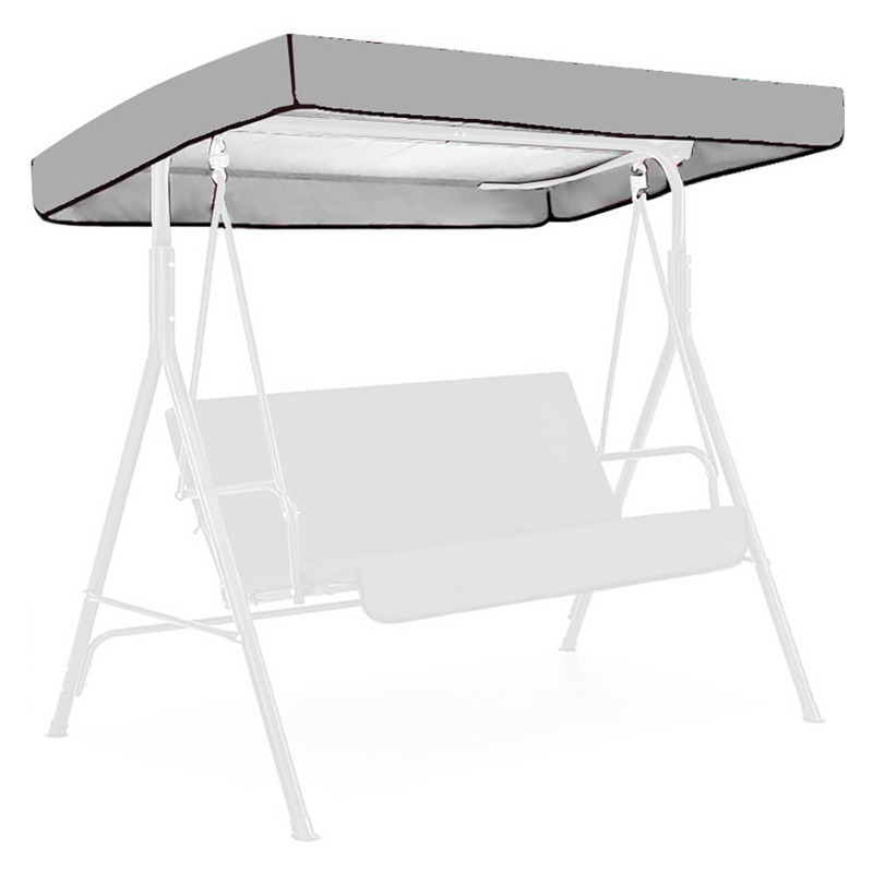 190T Patio Outdoor Garden Swing Canopy Replacement Porch Top Cover Rainproof Sunproof 191*120*18/23cm Cover