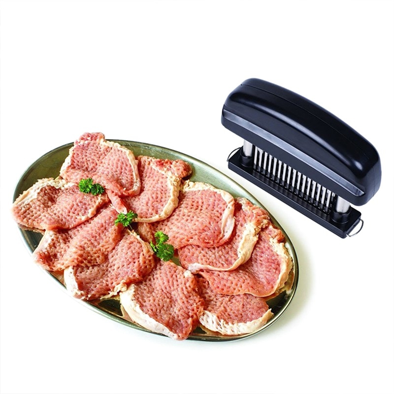 Queentime attendrisseur de viande en acier inoxydable outil à viande bœuf steak attendrisseur de viande aiguille cuisine accessoires de cuisine marteau à viande