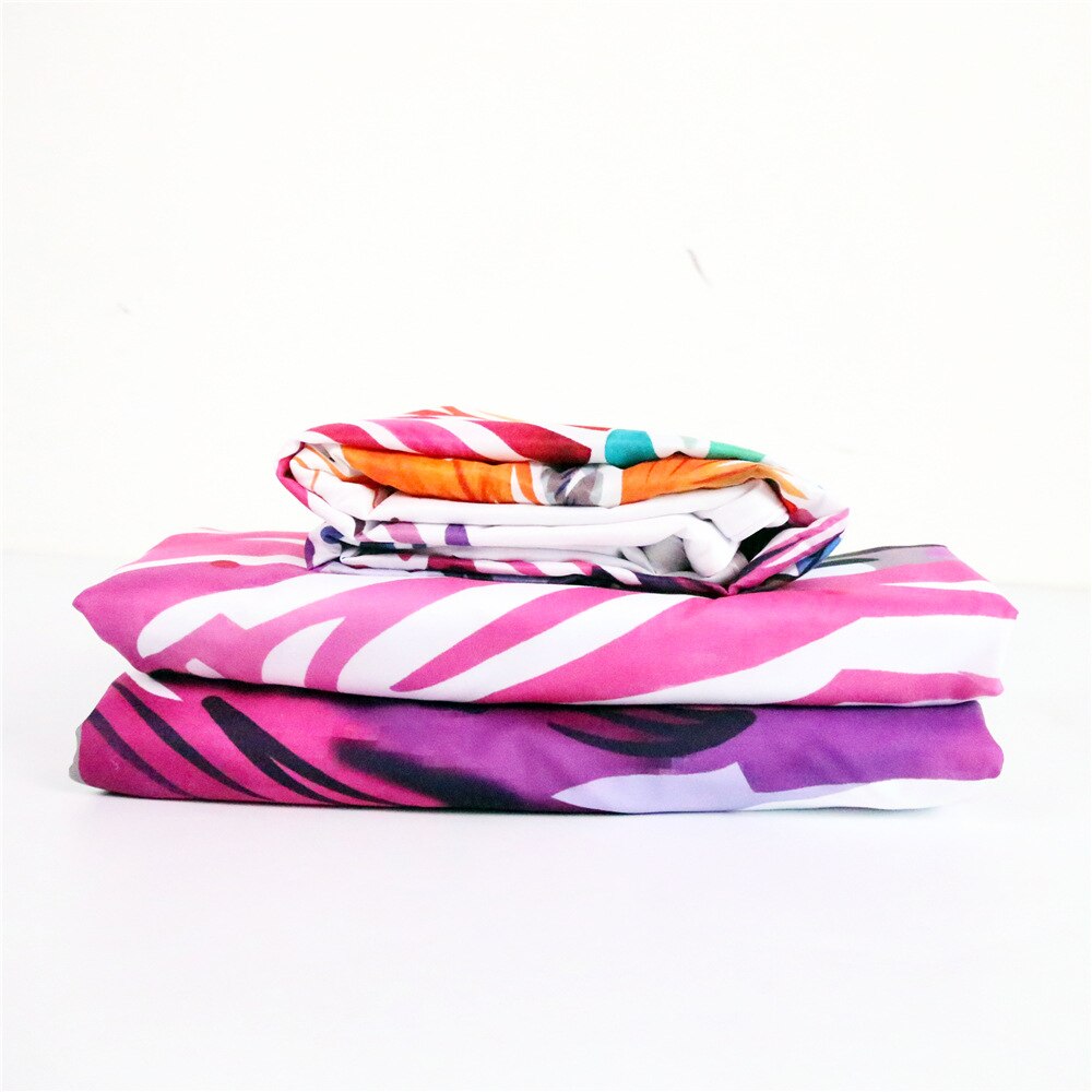 Digital kunst farverig zebra børn dyne / doona cover sæt king dronning dobbelt fuld tvilling enkelt størrelse sengelinned sæt